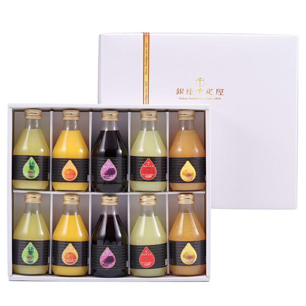 「銀座千疋屋」 銀座ストレート ジュース 10本