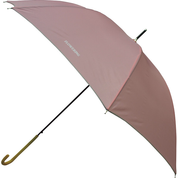 フラワーリング　ジャンプ長傘　　パステルピンク