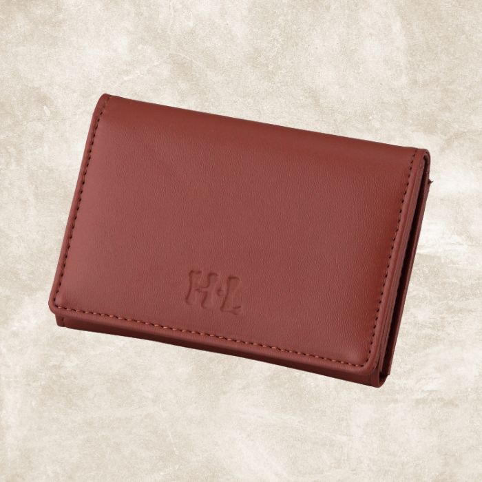 アッシュエル　名刺入れ　ブラウン