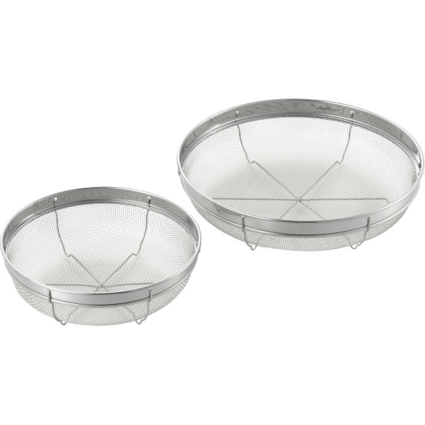 ステンレス浅型ザル２点セット