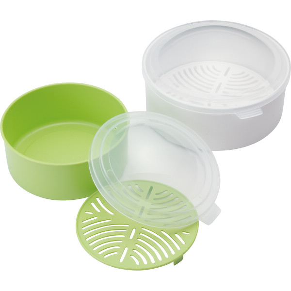 レンジ蒸し器　２点セット（目皿付）