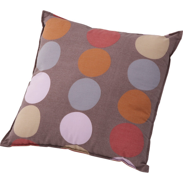 クッション（ドット）　ブラウン