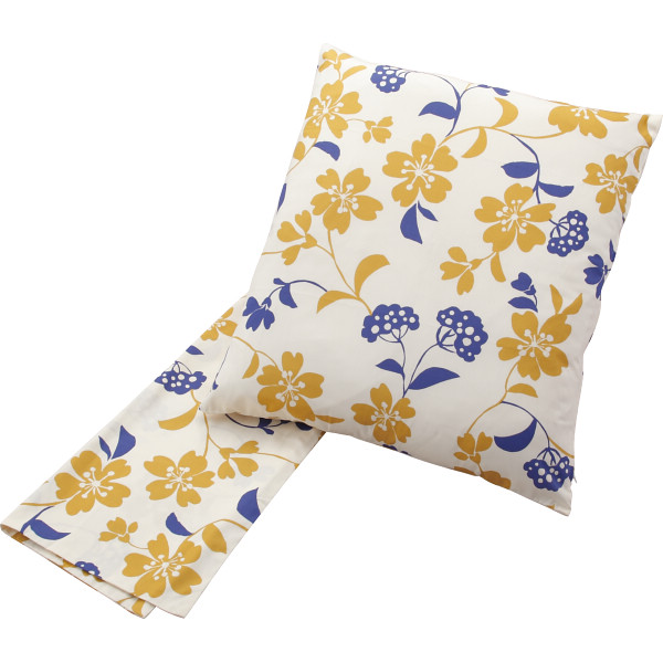 のんはん　座布団カバー２枚セット（桜）　ブルー