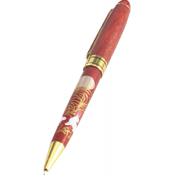加賀蒔絵木製漆芸ボールペン　　　月うさぎ
