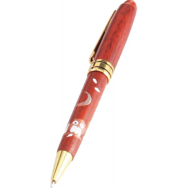 加賀蒔絵木製漆芸ボールペン　　　ふくろう