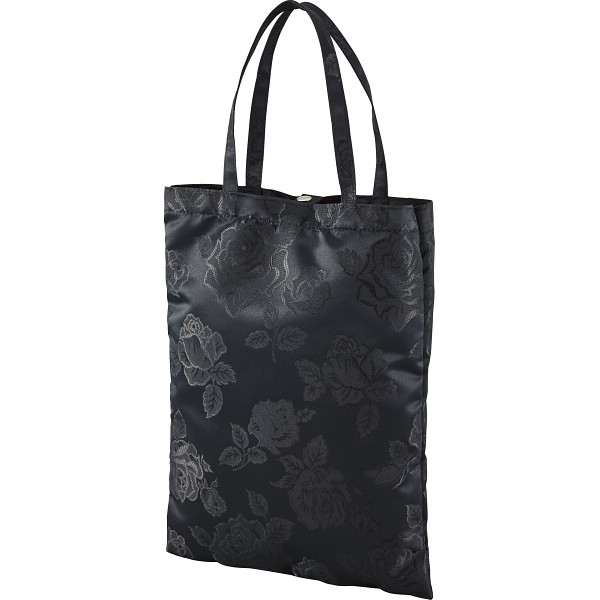 日本製ジャガード手さげ　ブラック