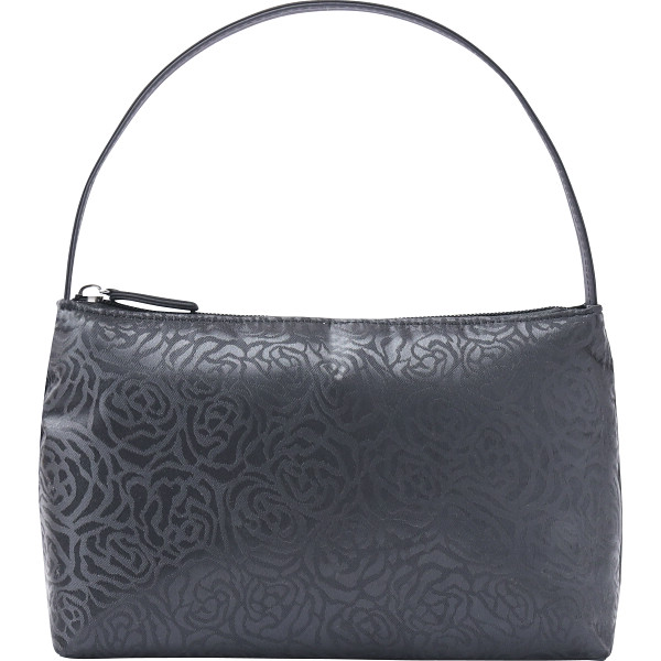 ユキコキミジマ　ローズ柄フォーマルバッグ　ブラック