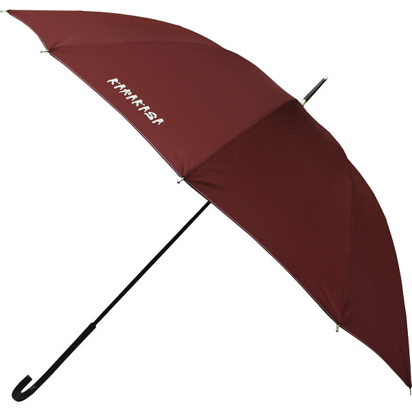 和楽傘　１２本骨長傘　エンジ