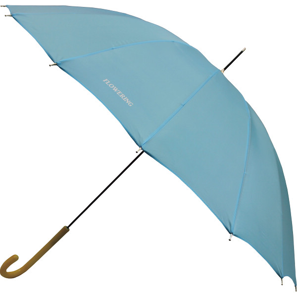 フラワーリング　１６本骨長傘　パステルブルー