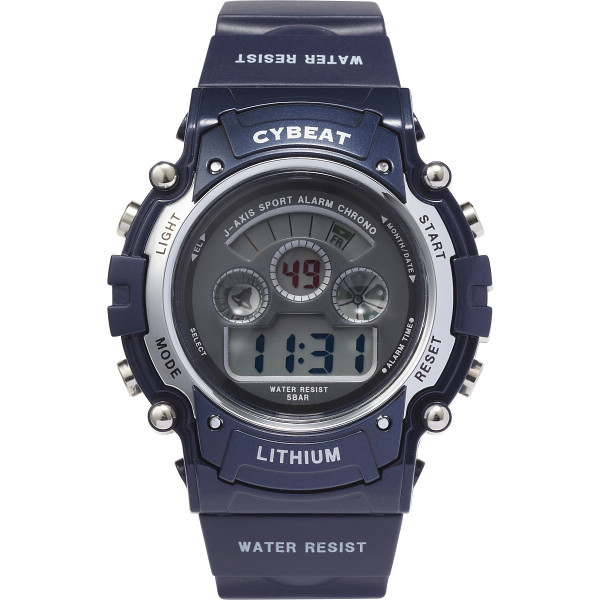 ５気圧防水デジタルＥＬバックライト　ブルー