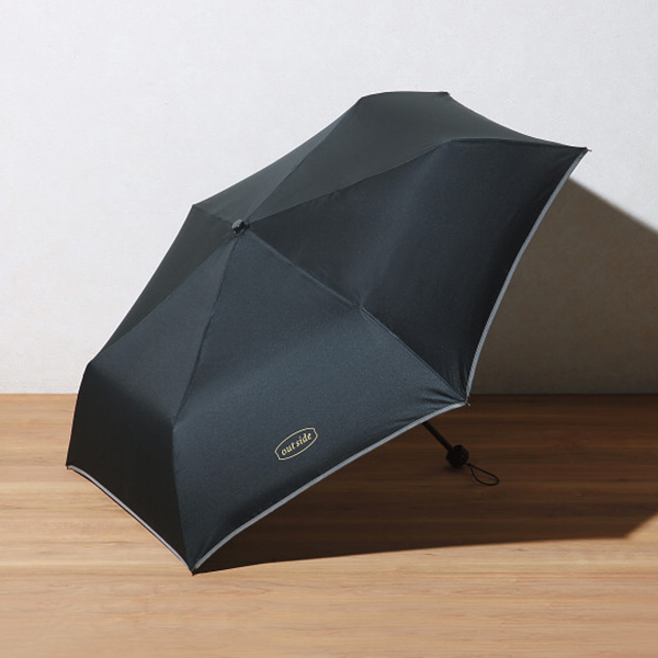 アウトサイド　丸ミニ傘　ブラック