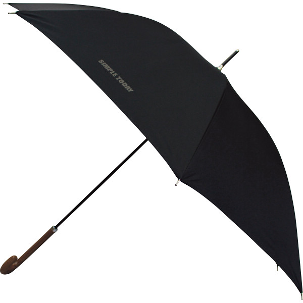 シンプルトゥディ　晴雨兼用遮光ジャンプ長傘　ブラック