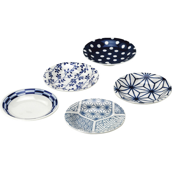 染小紋　取皿５枚揃