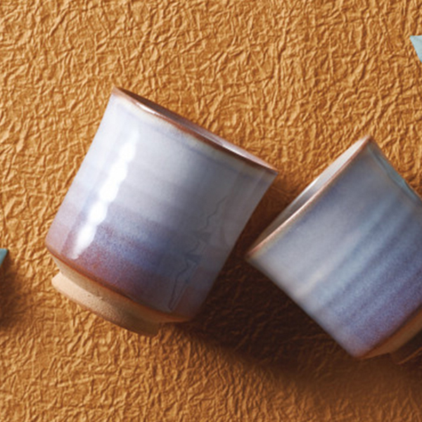 萩焼　萩むらさき　夫婦湯呑