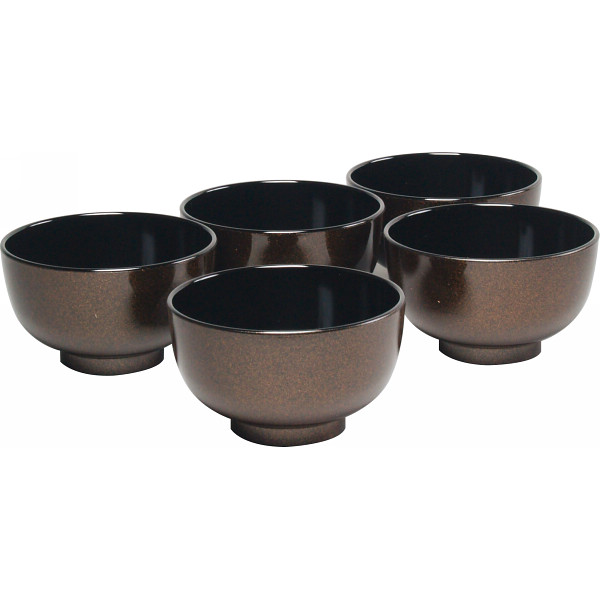 ラメ塗　汁椀５客揃