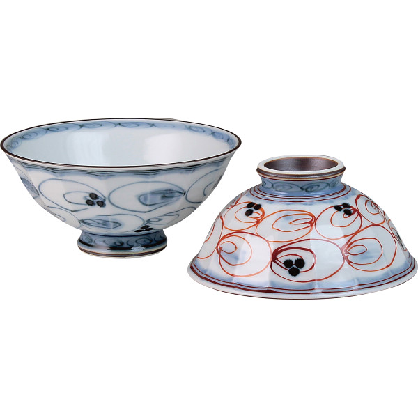 波佐見焼　点彩うず紋　組茶漬