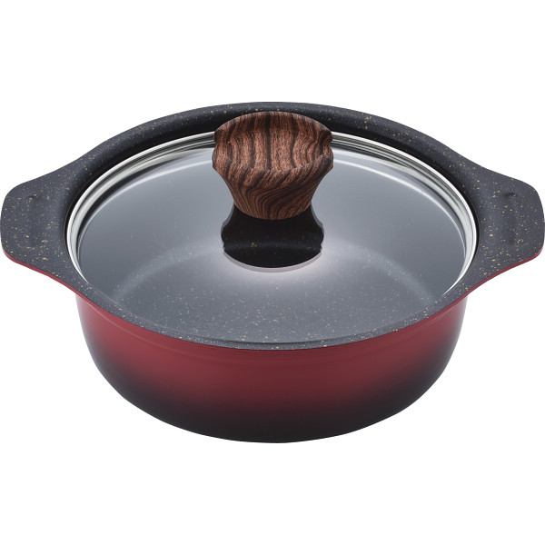 彩食庵　フチ付卓上鍋（１８ｃｍ）