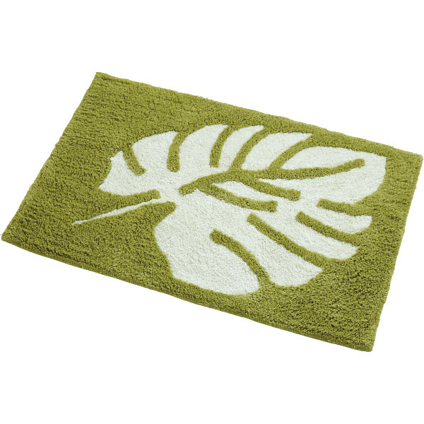 インドマット　モンステラ　グリーン