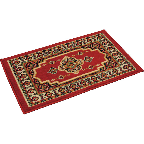 ウィルトン織マット　レッド