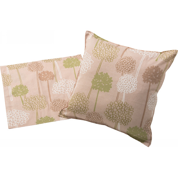 クッションカバー２枚セット　＜アリウム＞　グリーン