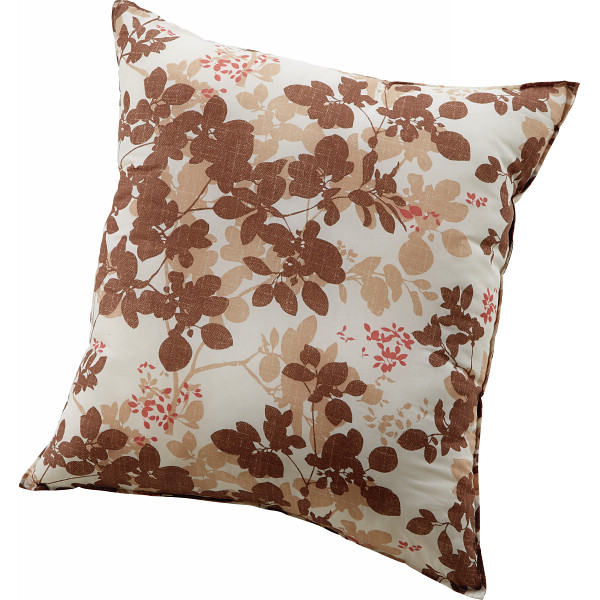 大判クッション（リーフ）　ブラウン