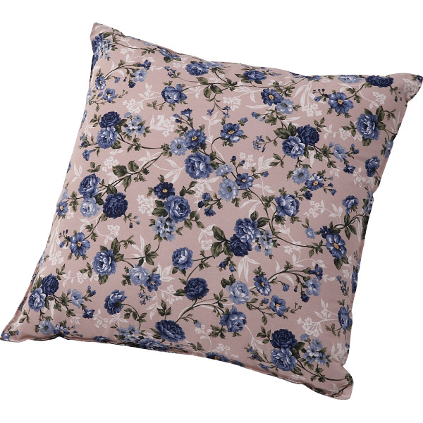 クッション（ローズ）　ブルー