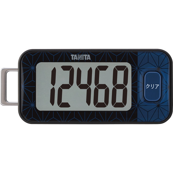 タニタ　３Ｄセンサー搭載歩数計　ブルーブラック