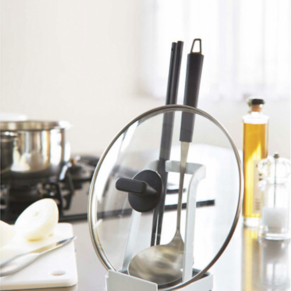 お玉＆鍋ふたスタンド　　ホワイト