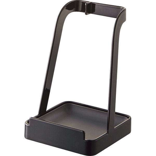 お玉＆鍋ふたスタンド　　ブラック