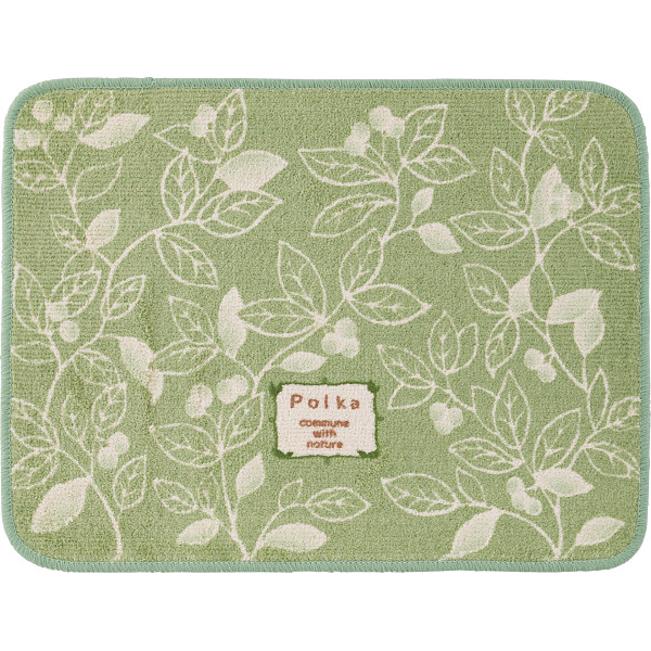 ポルカ　綿混バスマット　グリーン
