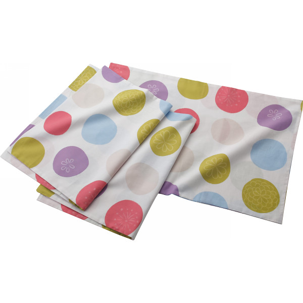 ピロケース３枚セット（おてだま）　レッド