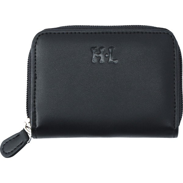 アッシュエル　ラウンドファスナー小銭入れ　ブラック