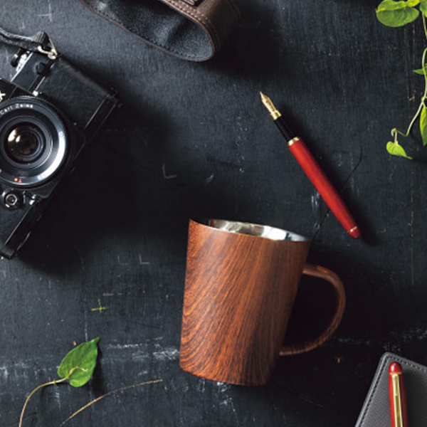 ウッドデザイン　二重構造マグ