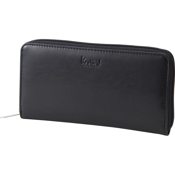 カンサイセレクション　ラウンドファスナー長財布　ブラック