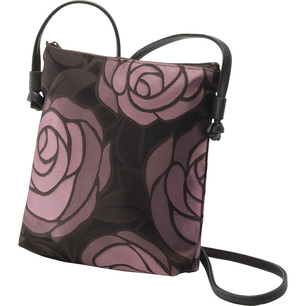 桐生織ジャガードポシェット　ピンク