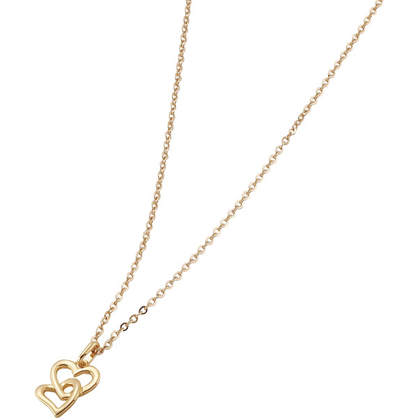 ツインハートペンダント　ゴールド