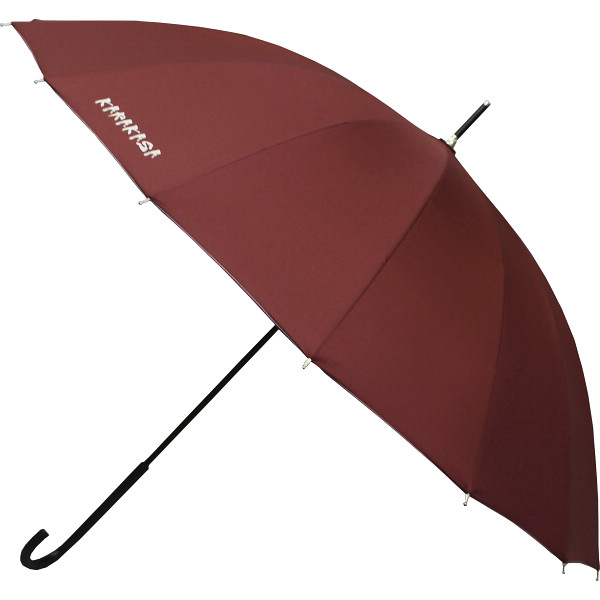 和楽傘　１６本骨長傘　エンジ