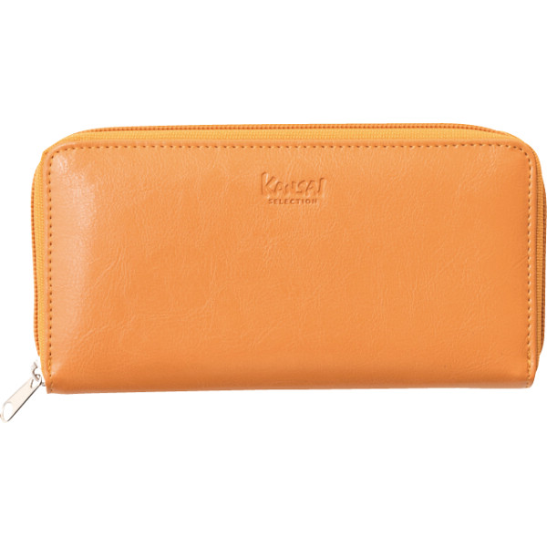 ファスナー長財布　イエロー