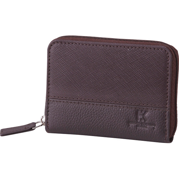 ヒロココシノ・オム　ラウンドファスナー小銭入れ　チョコ