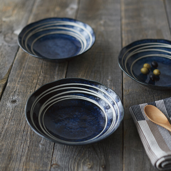 花紺　カレー皿３枚セット