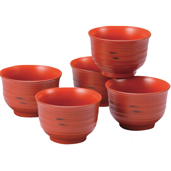 山中塗　根来汁椀５客揃