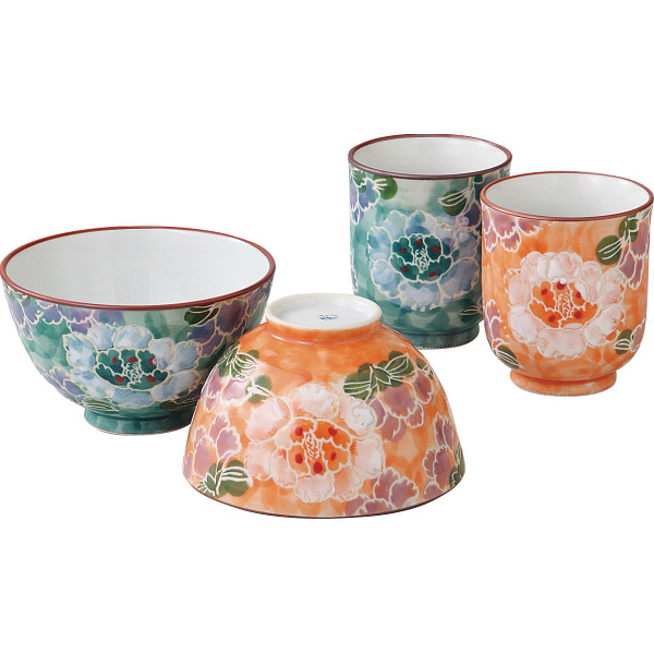 波佐見焼　彩牡丹　睦揃