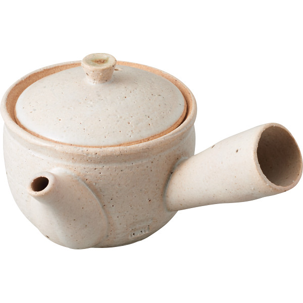 信楽焼　シガラキ急須　白