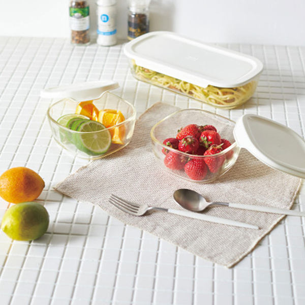 ハリオ　スタッキング耐熱ガラスコンテナ３点セット