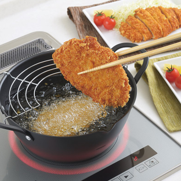 揚げ天　広口揚げ鍋（２４ｃｍ）