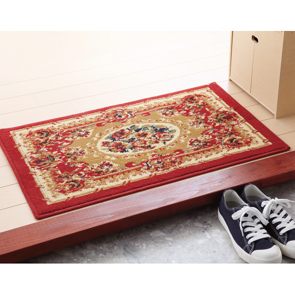 ウィルトン織マット　　レッド