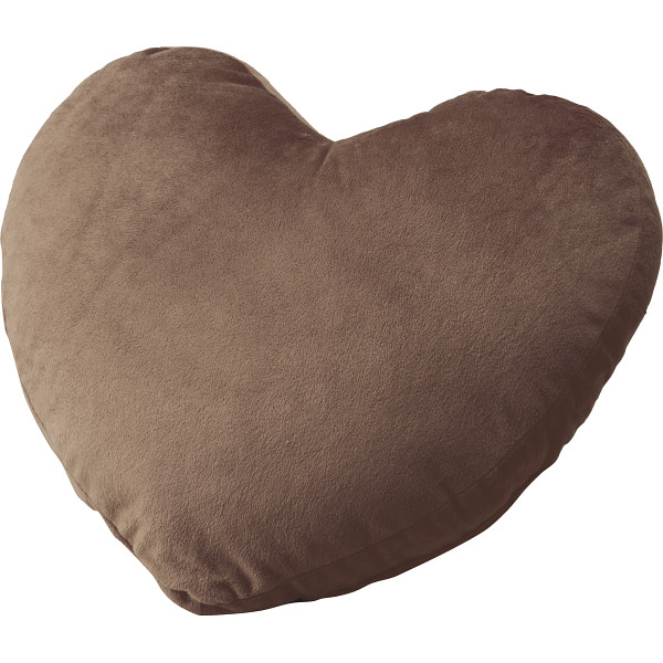 ハート型クッション　ブラウン