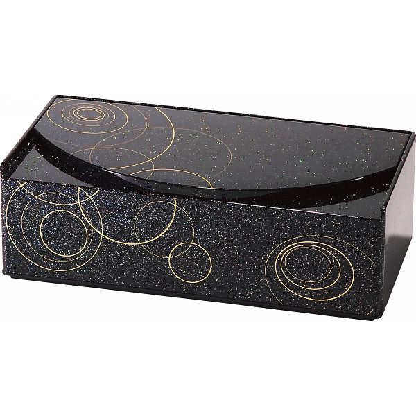 ミラー付ティッシュボックス　黒