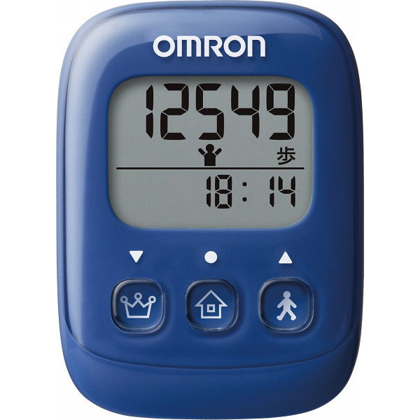 オムロン　歩数計　　ブルー
