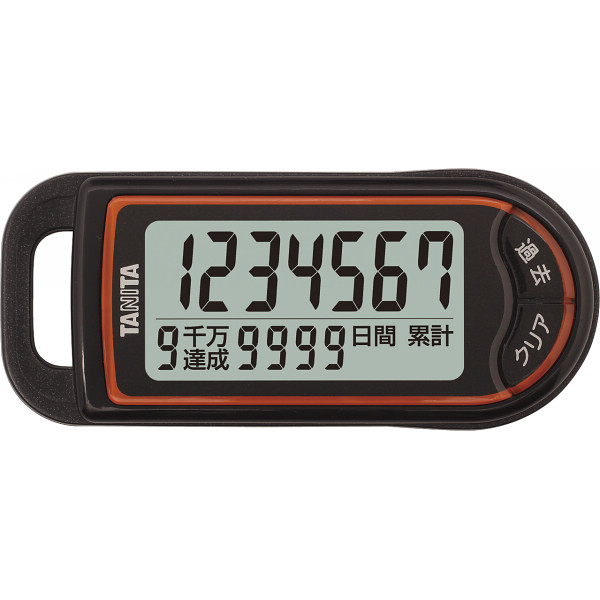 タニタ　３Ｄセンサー搭載歩数計　億歩計　ブラック